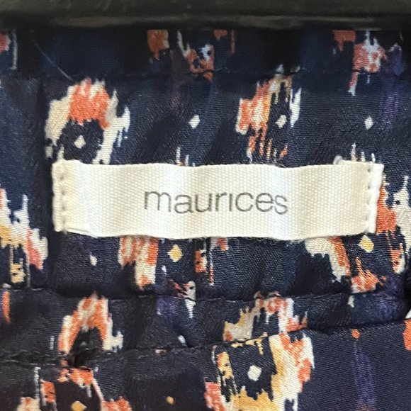 MAURICES | Women's Patterned Skirt Blue Size Medium - Picture 3 of 9